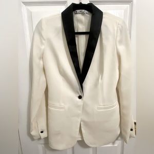 White Blazer with black trim